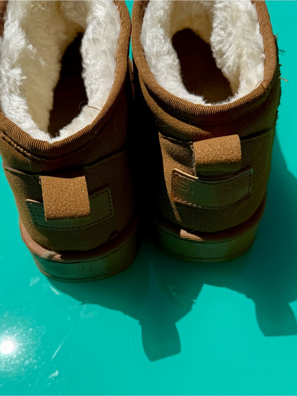 Cozy Faux-Suede Fur-Lined Booties in Chestnut Brown - Picture 5 of 5